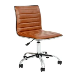 Emma And Oliver Low Back Designer Armless Ribbed Swivel Task Office Chair -Emma And Oliver GUEST c95919a7 6736 4923 9f6b 28502bad4e52