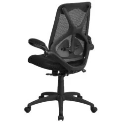 Emma And Oliver High Back Black Mesh 2-Paddle Ergonomic Office Chair Adjustable Lumbar, Arms -Emma And Oliver GUEST caad54c6 9ff2 496b 82fc 4b290d97adc4