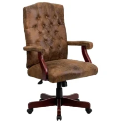 Emma And Oliver Martha Washington Executive Swivel Office Chair With Arms -Emma And Oliver GUEST cb2ff4a7 c8b8 4de8 aa78 662c1d3beeca