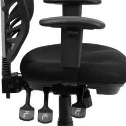Emma And Oliver Mid-Back Black Mesh Multifunction Ergonomic Office Chair With Adjustable Arms -Emma And Oliver GUEST cec417be e4eb 401e 9ac8 0148ae1fb1e3