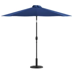 Emma And Oliver Bundled Set - 9 FT Round Umbrella & Universal Cement Waterproof Base -Emma And Oliver GUEST cf64bba3 756c 4e8c bc5e a9ada9e04106