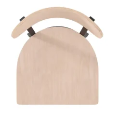 Emma And Oliver Industrial Barstool With Rolled Steel Frame And Solid Wood Seat - 500 Lbs. Static Weight Capacity -Emma And Oliver GUEST cfc537fd 728d 47fe aed0 d6aff5e2a820