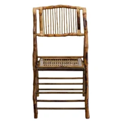 Emma And Oliver 2 Pack Commercial Event Party Rental Bamboo Folding Chair -Emma And Oliver GUEST d0aecdf9 96a4 4251 b526 77490c4e1ac1