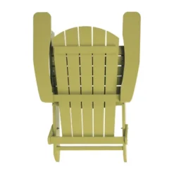 Emma And Oliver Set Of 4 Indoor/Outdoor Poly Resin Folding Adirondack Chairs, All-Weather Chairs For Porch, Patio, Or Sunroom -Emma And Oliver GUEST d14b4cd7 ec12 4522 b7a5 5ab22eea44db