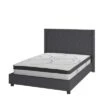 Emma And Oliver Tufted Platform Bed With 10 Inch Pocket Spring Mattress