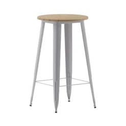 Emma And Oliver Indoor/Outdoor Bar Top Table, 23.75" Round All Weather Poly Resin Top With Steel Base 7 Emma And Oliver Indoor/Outdoor Bar Top Table, 23.75" Round All Weather Poly Resin Top With Steel Base -Emma And Oliver GUEST d1a7506a 40c0 4abf 83e5 fb3cd6a65d8a