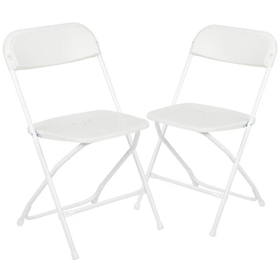 Emma And Oliver Set Of 2 Stackable Folding Plastic Chairs - 650 LB Weight Capacity 19 Emma And Oliver Set Of 2 Stackable Folding Plastic Chairs - 650 LB Weight Capacity - Image 19
