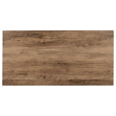 Emma And Oliver Small 36" Rustic Natural Home Office Folding Computer Desk - Laptop Desk 3 Emma And Oliver Small 36" Rustic Natural Home Office Folding Computer Desk - Laptop Desk - Image 3