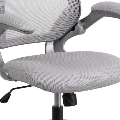 Emma And Oliver Mid-Back Gray Mesh Swivel Ergonomic Task Office Chair With Gray Frame 5 Emma And Oliver Mid-Back Gray Mesh Swivel Ergonomic Task Office Chair With Gray Frame - Image 5