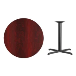 Emma And Oliver 36" Round Laminate Table Top With 30"x30" Table Height Base -Emma And Oliver GUEST d415591e 9c35 4c18 9ff8 ecc3c7be5a49