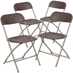 Emma And Oliver 650 Lb. Capacity Premium Home And Event Plastic Folding Chair (4 Pack) -Emma And Oliver GUEST d4bb21f9 c3b9 44a5 bb19 7b565322678d