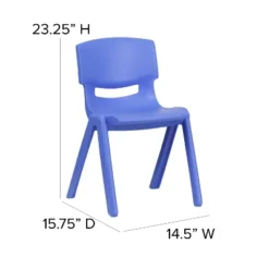 Emma And Oliver 5 Pack Plastic Stackable School Chair With 13.25" Seat Height -Emma And Oliver GUEST d5edce9e f5bb 478a bb97 1634e43a03f0