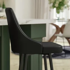 Emma And Oliver Modern Upholstered Dining Stools With Chrome Accented Metal Frames And Footrests 12 Emma And Oliver Modern Upholstered Dining Stools With Chrome Accented Metal Frames And Footrests -Emma And Oliver GUEST d6f23fe1 6cac 4c39 95a9 8bd74ebbb686