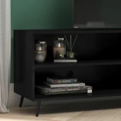 Emma And Oliver Mid-Century Modern TV Stand With Drawers And Shelf 15 Emma And Oliver Mid-Century Modern TV Stand With Drawers And Shelf -Emma And Oliver GUEST d6febc69 da34 4c4b 8c38 ca63defab61e