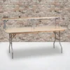 Emma And Oliver 72" X 12" X 12" Birchwood Bar Top Riser With Silver Legs