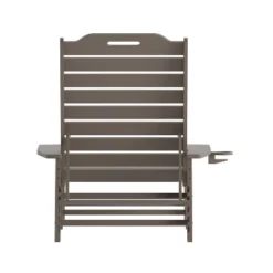 Emma And Oliver Poly Resin Adjustable Adirondack Lounger With Swivel Cup Holder For Indoor/Outdoor Use -Emma And Oliver GUEST d90b9fa5 6d36 430a b7d7 1e618e3ad82d