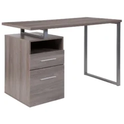 Emma And Oliver Desk With Two Drawers And Metal Frame -Emma And Oliver GUEST d9272f4f 9f9f 485c 92ea 945c540bdd5d
