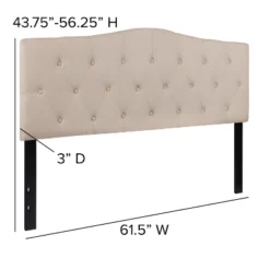 Emma And Oliver Arched Button Tufted Upholstered Headboard -Emma And Oliver GUEST d9f2fde5 795f 4a33 88e7 4926fc162a7b