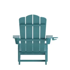 Emma And Oliver Adirondack Chair With Cup Holder, Weather Resistant HDPE Adirondack Chair -Emma And Oliver GUEST da818e7d ebb8 4522 8f80 74fb8e089550