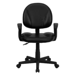Emma And Oliver Mid-Back Black LeatherSoft Swivel Ergonomic Office Chair - Back Adjustment -Emma And Oliver GUEST dadbd7d5 c410 44ff b73a 14c4b528a92b