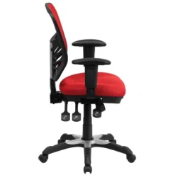 Emma And Oliver Mid-Back Mesh Triple Paddle Swivel Ergonomic Office Chair With Adjustable Arms -Emma And Oliver GUEST db012c67 7b7e 43bd a4c6 028edc8195af