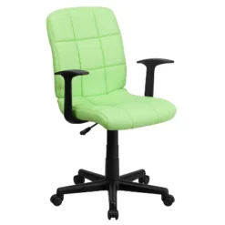 Emma And Oliver Mid-Back Quilted Vinyl Swivel Task Office Chair With Arms -Emma And Oliver GUEST dbb4693b 2897 4063 9e69 7a73d0d305dd