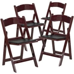 Emma And Oliver Set Of 4 800 Lb Weight Capacity Indoor/Outdoor Resin Folding Chairs -Emma And Oliver GUEST dbf62084 dad0 46dd 8e81 5f2684ea9d68