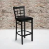 Emma And Oliver 2 Pack Window Back Metal Restaurant Barstool