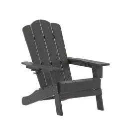 Emma And Oliver Adirondack Chair With Cup Holder, Weather Resistant HDPE Adirondack Chair -Emma And Oliver GUEST dc175cae 3c41 4aaa 8ec2 332d057d675e