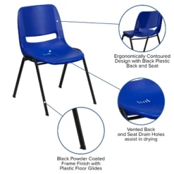 Emma And Oliver Ergonomic Kid's Shell Stack Chair - 12" Seat Daycare Home School -Emma And Oliver GUEST dc802161 1c68 44d6 87a1 8ea2e0193a22