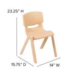 Emma And Oliver 2 Pack Plastic Stack School Chair With 13.25"H Seat, K-2 School Chair -Emma And Oliver GUEST dcfab01f 0d1f 4ccb 8157 b3d6360d3859