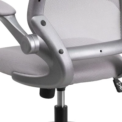 Emma And Oliver Mid-Back Gray Mesh Swivel Ergonomic Task Office Chair With Gray Frame 4 Emma And Oliver Mid-Back Gray Mesh Swivel Ergonomic Task Office Chair With Gray Frame - Image 4