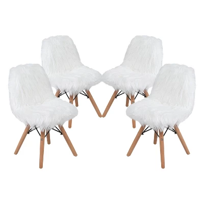 Emma And Oliver 4 Pack Kids Shaggy Dog Accent Chair - Desk Chair - Playroom Chair 12 Emma And Oliver 4 Pack Kids Shaggy Dog Accent Chair - Desk Chair - Playroom Chair - Image 12