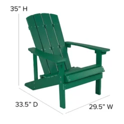 Emma And Oliver All-Weather Adirondack Chair In Faux Wood -Emma And Oliver GUEST de590ff7 84dd 4c00 bbfe bb4d8de09702