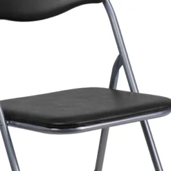 Emma And Oliver 2 Pack Black Vinyl Metal Folding Chair With Carrying Handle -Emma And Oliver GUEST de8605d3 b848 4b62 a246 ceccdfd09f58