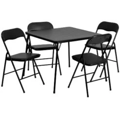 Emma And Oliver 5 Piece Folding Card Table And Chair Set -Emma And Oliver GUEST deb882ae e8ca 405c ae38 02efe6676dda