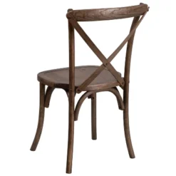 Emma And Oliver Stackable Wood Cross Back Dining Chair -Emma And Oliver GUEST defe14bd 5200 4fca b31b dc966e3f899e