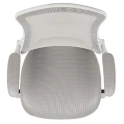 Emma And Oliver Mid-Back Light Gray Mesh Ergonomic Task Office Chair, White Frame - Flip-Up Arms 19 Emma And Oliver Mid-Back Light Gray Mesh Ergonomic Task Office Chair, White Frame - Flip-Up Arms -Emma And Oliver GUEST df43c527 eab8 4384 a7aa 6f2e8b6ddc75