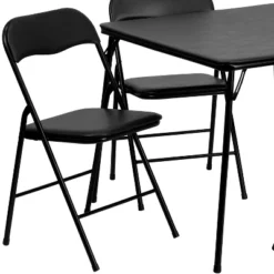 Emma And Oliver 5 Piece Folding Card Table And Chair Set -Emma And Oliver GUEST e039ccab b012 49bc 890c 1b20710d64d9