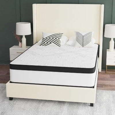 Emma And Oliver Hybrid Mattress In A Box With CertiPUR-US Certified Foam, Pocket Spring Core & Knit Fabric Top For All Sleep Positions 2 Emma And Oliver Hybrid Mattress In A Box With CertiPUR-US Certified Foam, Pocket Spring Core & Knit Fabric Top For All Sleep Positions - Image 2