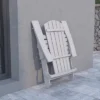 Emma And Oliver All-Weather Poly Resin Folding Adirondack Chair - Patio Chair