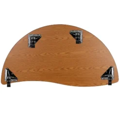 Emma And Oliver Mobile 60" Half Circle Wave Collaborative Grey Adjustable Height Activity Table -Emma And Oliver GUEST e12fc947 4df9 443e b36d 4ada3ac426ec