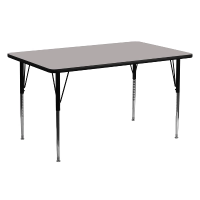 Emma And Oliver 24x60 Rectangle HP Laminate Adjustable Activity Table 6 Emma And Oliver 24x60 Rectangle HP Laminate Adjustable Activity Table - Image 6