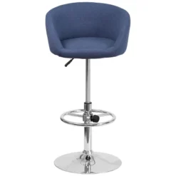 Emma And Oliver Barrel Back Swivel Adjustable Height Barstool With Chrome Base -Emma And Oliver GUEST e216193e c206 45ab 8733 754da2e00b82