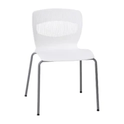 Emma And Oliver Heavy Duty 770 Lb. Capacity Ergonomic Polypropylene Stack Chair With Lumbar Support And Steel Frame -Emma And Oliver GUEST e223da47 d070 4cf6 9234 eaba5f9cd631