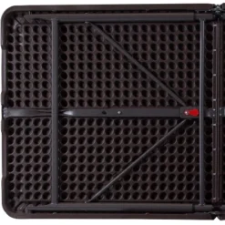 Emma And Oliver 4-Foot Height Adjustable Bi-Fold Dark Gray Plastic Folding Table With Handle -Emma And Oliver GUEST e32d4be6 f00d 42ac a05f a1fdc73a5671