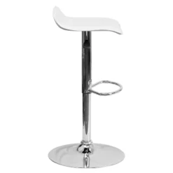 Emma And Oliver 2 Pack Contemporary Vinyl Adjustable Height Barstool With Solid Wave Seat And Chrome Base -Emma And Oliver GUEST e34346e3 dca3 4a7a b730 218318cf0118
