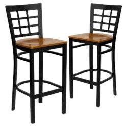 Emma And Oliver 2 Pack Window Back Metal Restaurant Barstool -Emma And Oliver GUEST e38c27f8 b1ca 4c62 ba2c 50d082d073b6