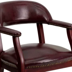 Emma And Oliver Conference Chair With Accent Nail Trim And Casters -Emma And Oliver GUEST e493f5fa 6a83 4fd0 a4e8 47100b36145d