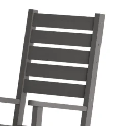 Emma And Oliver Set Of 2 Contemporary Rocking Chairs, All-Weather HDPE Indoor/Outdoor Rockers -Emma And Oliver GUEST e5385f46 0bb3 408f a34f 10e6446c2e64